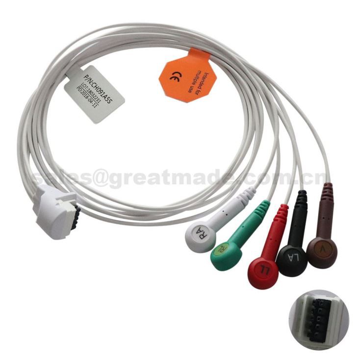 Použite s 5-zvodovým Leadwires Mortara H3 Holter
