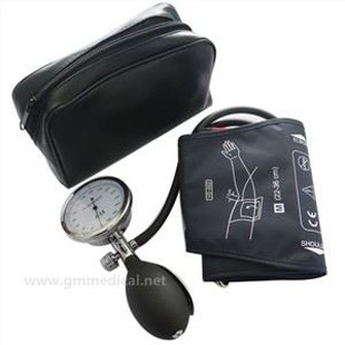 Adult Manual Manžeta krvného tlaku, jednorúrová manžeta s tlakomerom a inflačnou žiarovkou Tmavomodrá.