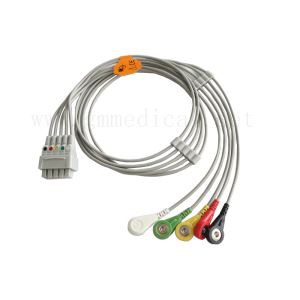 GE Marquette viacprvkové Leadwire Set, 5-olovo, Snap, IEC, 29 v (76 cm) & VS 2PIN