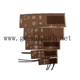 Opakovane použiteľná manžeta krvného tlaku s duálnou trubicou (dojčenská, pediatrická, malá dospelá osoba, dospelá osoba, veľká dospelá osoba, THIGH.bez konektorov.